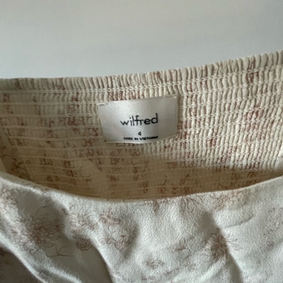 Aritzia Midi White and Floral Dress with Slit size Small - Picture 2 of 2